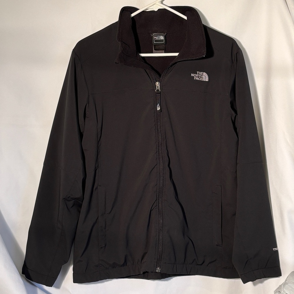 The North Face Boy’s XL 18-20 Black Full-Zip Fleece-Lined Windbreaker Jacket